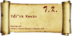Türk Kevin névjegykártya