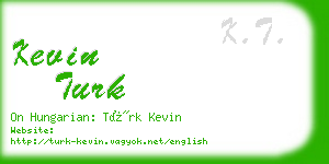 kevin turk business card